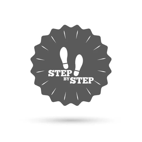 Step by step sign icon. — Stock Vector