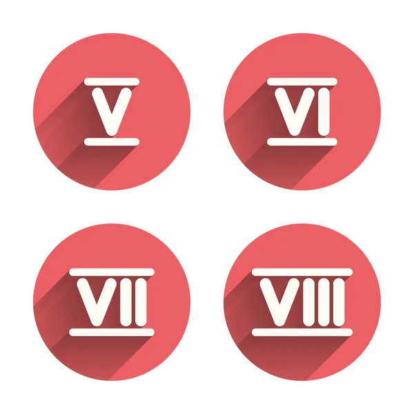 Roman numeral icons. — Stock Vector