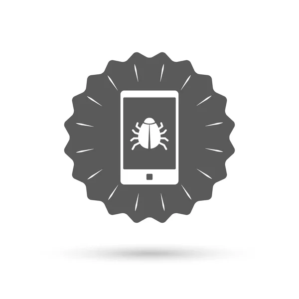 Smartphone icône de signe de virus . — Image vectorielle