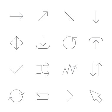 Ok download, yenileme ve tam ekran sembolleri.