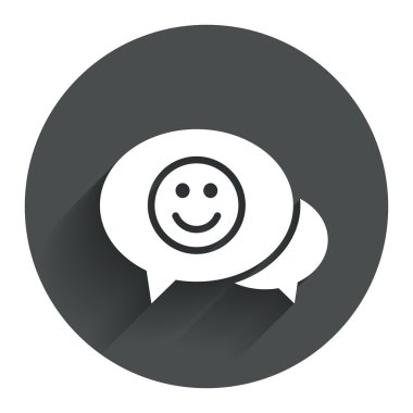 Sohbet gülümseme simgesi.
