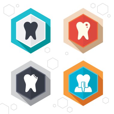 diş bakımı simgeleri.