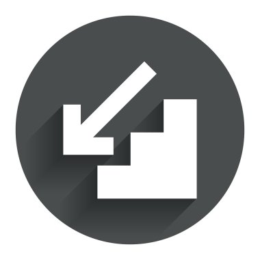 Alt katta simgesi. Ok işareti.