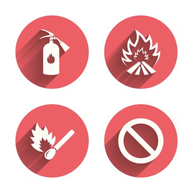 Yangın alev simgeler.