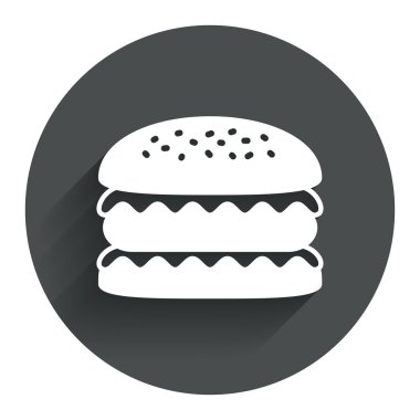 Hamburger simgesi. Burger yemek sembolü.
