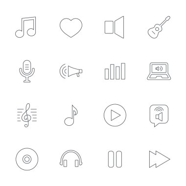 Music icons. Musical note