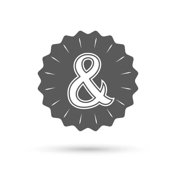 Ampersand signo icono . — Vector de stock