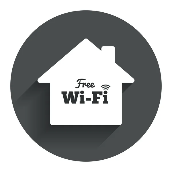 Señal wifi en casa. Símbolo Wifi . — Vector de stock