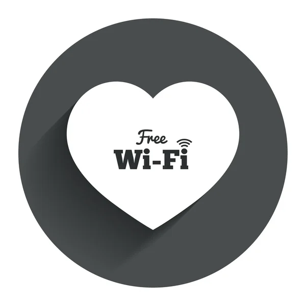 Love Signo wifi gratuito . — Vector de stock