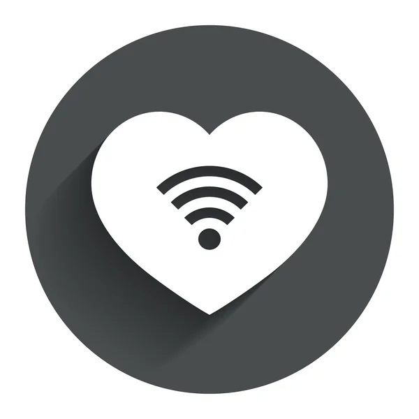 Znak miłości Wifi. — Wektor stockowy