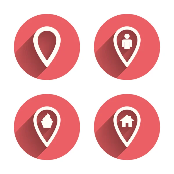 Map pointer icons. — Stock Vector