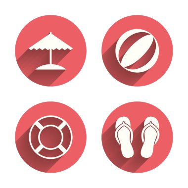 Beach Tatil simgeler.