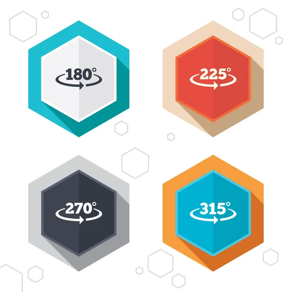 Angle degrees icons. — Stock Vector