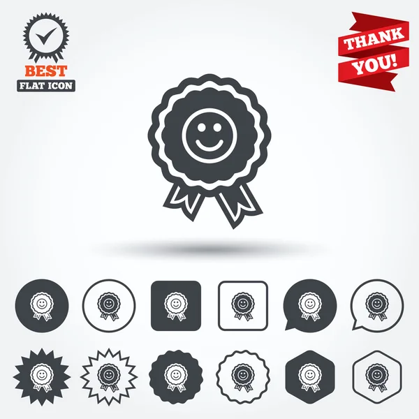 Prix sourire icônes — Image vectorielle