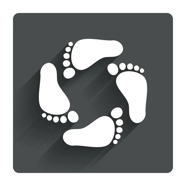 Baby voetafdrukken pictogram. — Stockvector