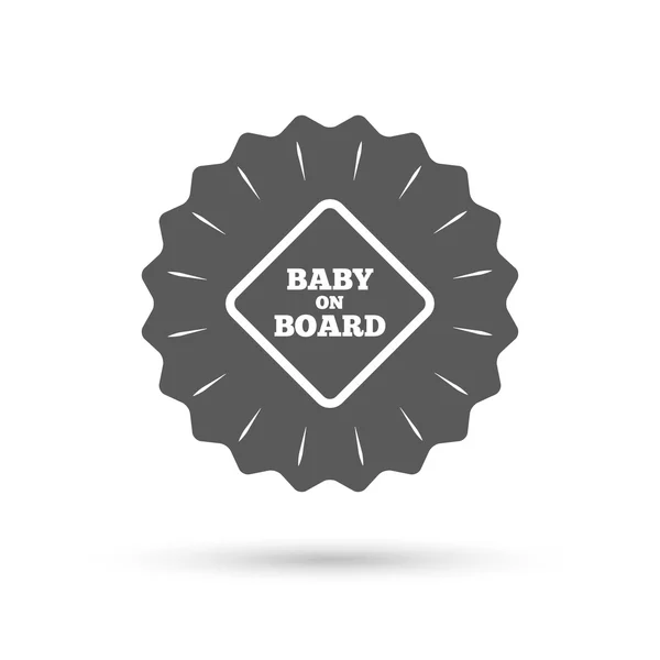 Baby on board sign icon. — Stock Vector