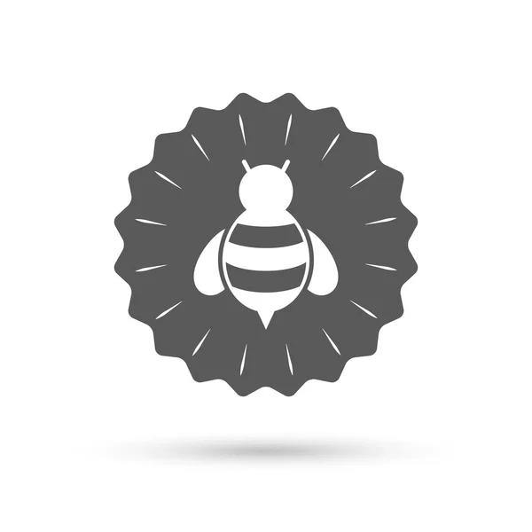 Icône signe abeille . — Image vectorielle
