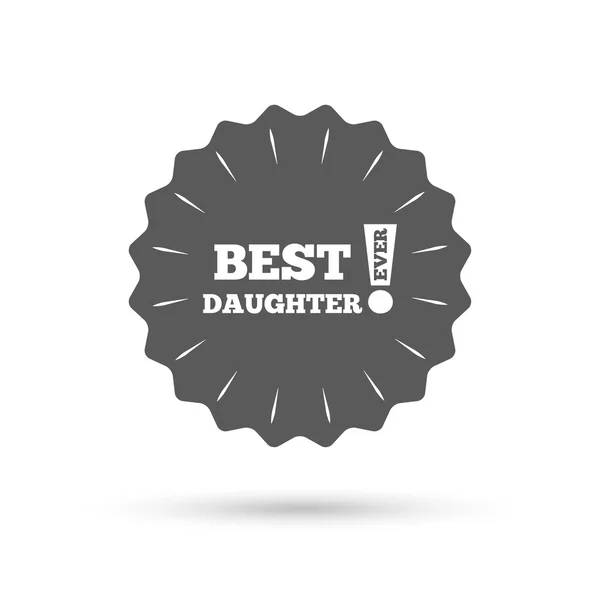 Best daughter ever sign icon. — Stock Vector