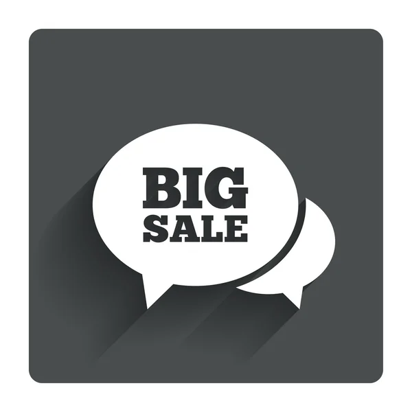 Chat Big sale sign icon. — Stock vektor