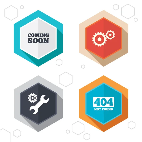 Coming soon icons — Stock Vector