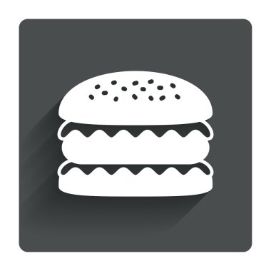 Hamburger simgesi. Burger yemek sembolü.
