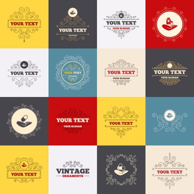 yardım simgeleri eller.