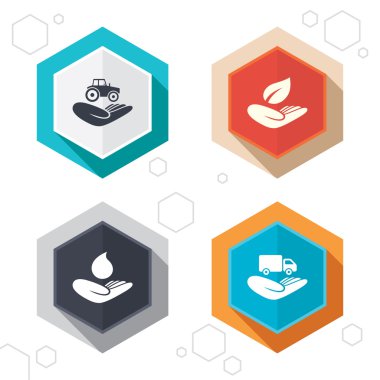 yardım simgeleri eller.