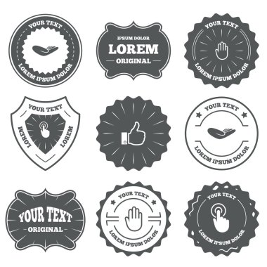 El simgeler. Başparmak gibi