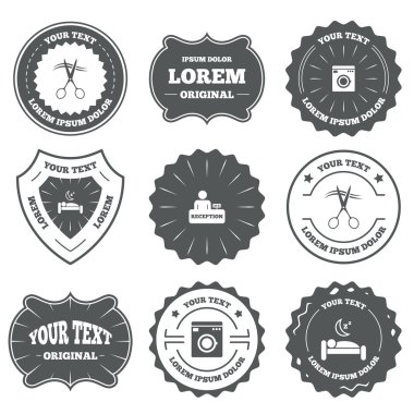 otel hizmetleri simgeler