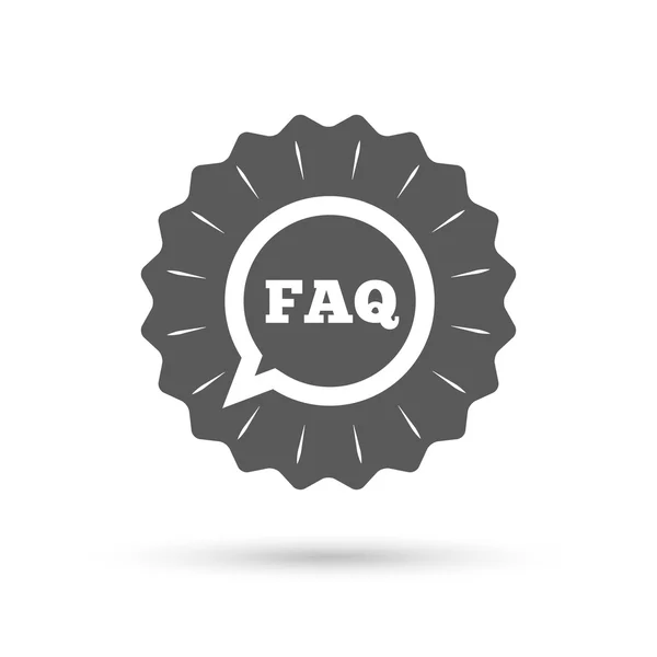 FAQ informationsikon tecken. — Stock vektor