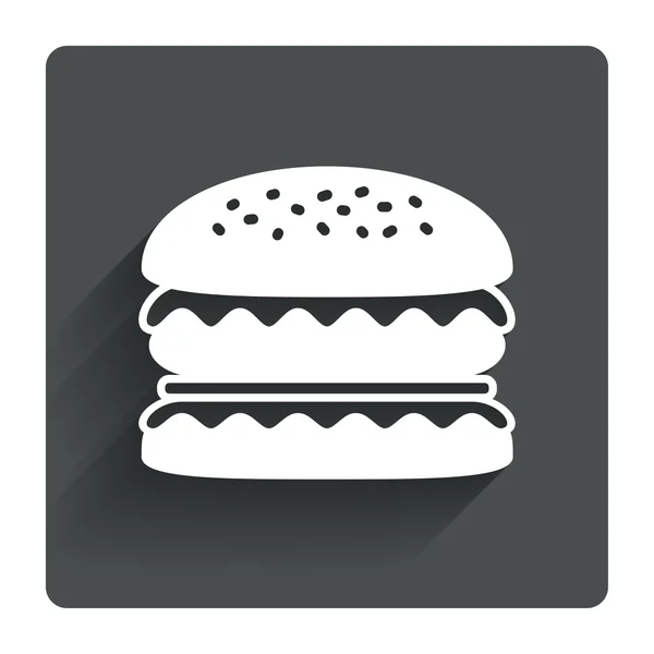Икона гамбургера. Бургер пищевой символ . — стоковый вектор