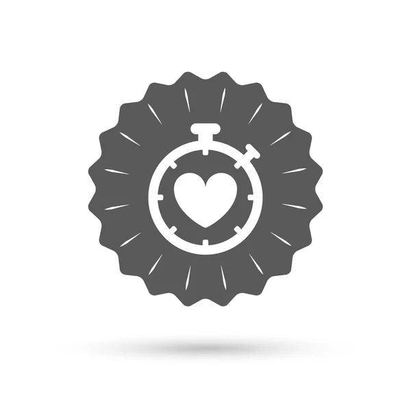Hjärtat Timer tecken ikonen — Stock vektor