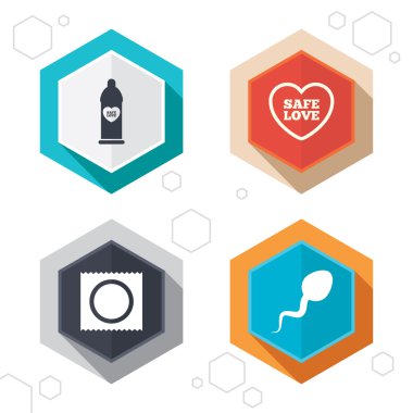 Güvenli seks aşk simgeler.