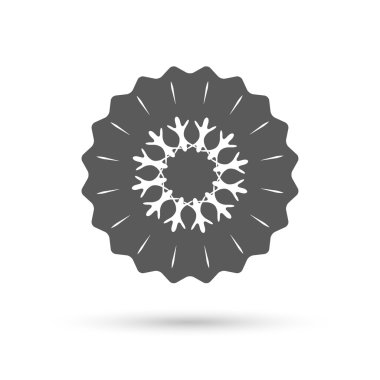 Kar tanesi sanatsal işareti simgesi.