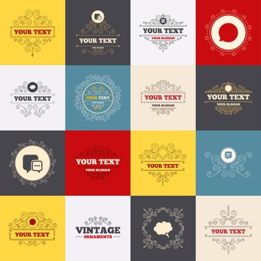 Sohbet simgeler. Komik konuşma balonu