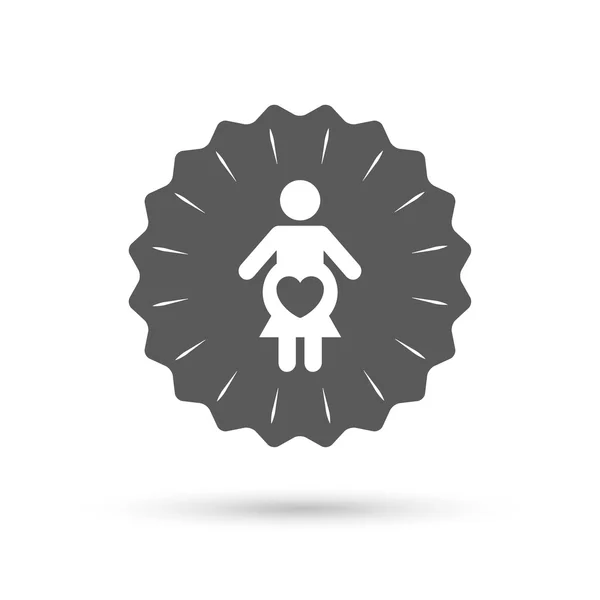 Těhotná znamení ikona — Stockový vektor