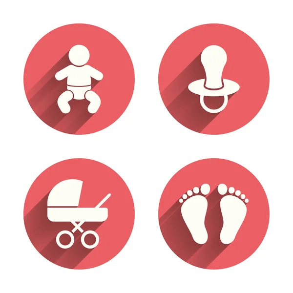 Bébé enfants icônes — Image vectorielle