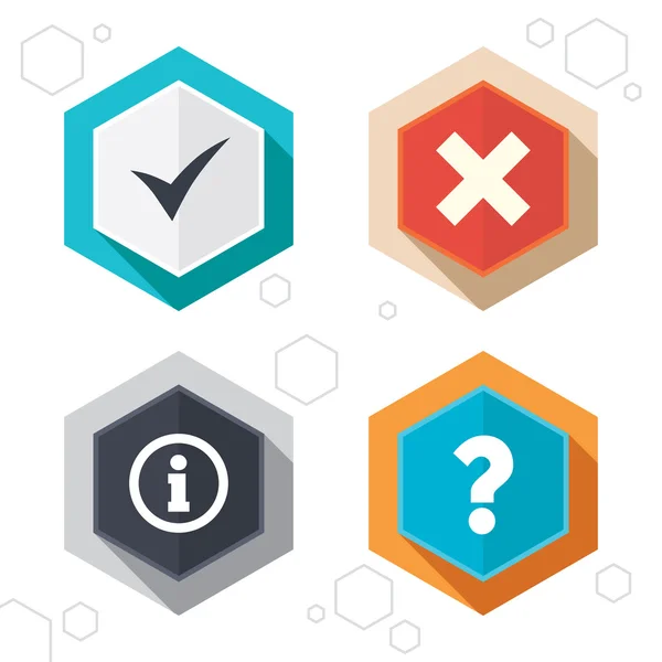 Information icons. Question FAQ symbols — Stock Vector