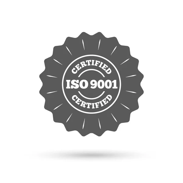 Señal certificada ISO 9001 — Archivo Imágenes Vectoriales