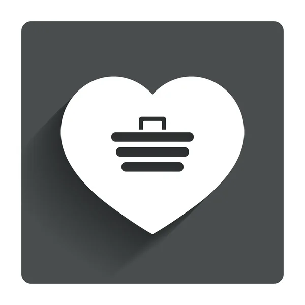 Amor Compras Carro signo — Vector de stock