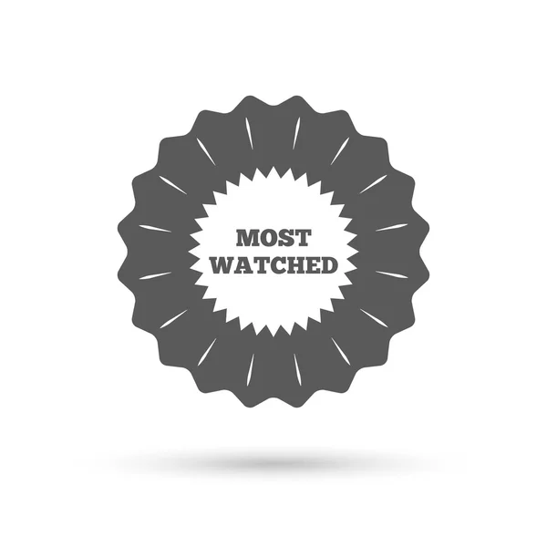 Most watched sign icon. — Stock Vector