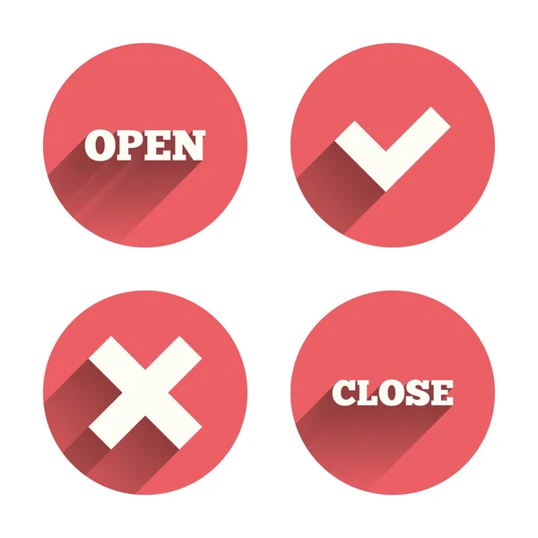 Open and Close icons. — Stock Vector