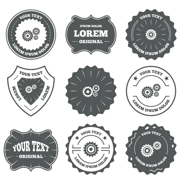 Iconos de engranajes Cogwheel . — Vector de stock