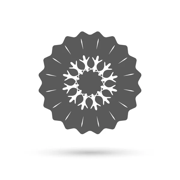 Snowflake artistic sign icon. — Stock Vector