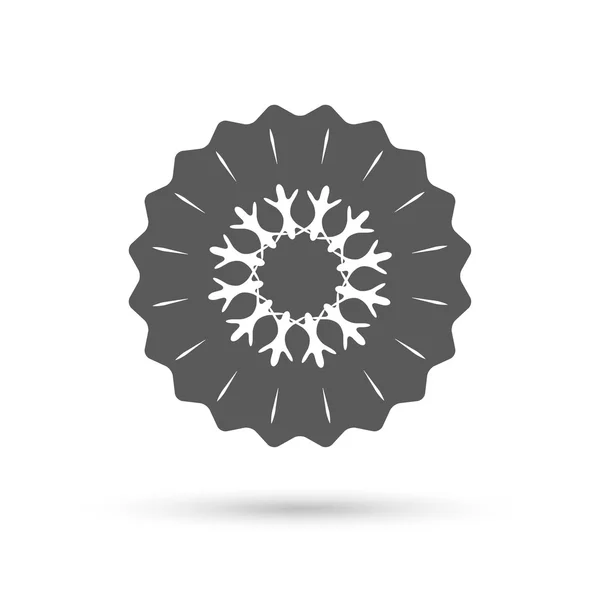 Copo de nieve icono signo artístico . — Vector de stock