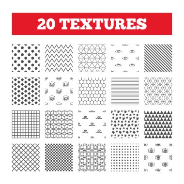 3D teknoloji simgeleri.