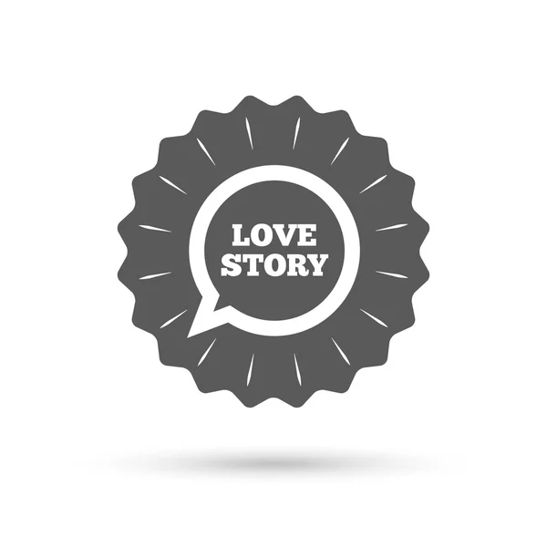 Love story speech bubble sign — Stock Vector