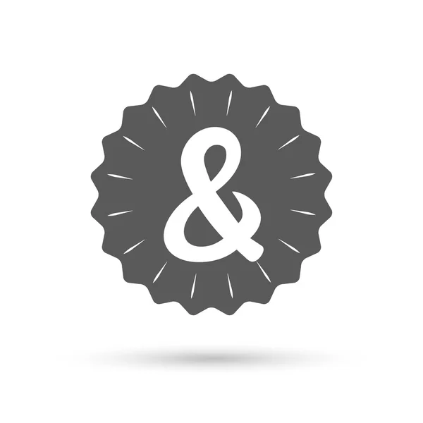 Ampersand signo icono . — Vector de stock