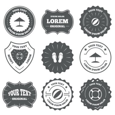 Beach Tatil simgeler