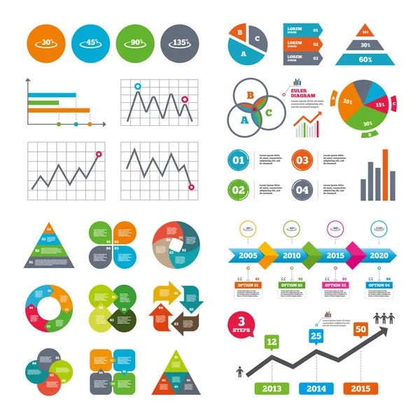 Gráficos de datos comerciales . — Vector de stock